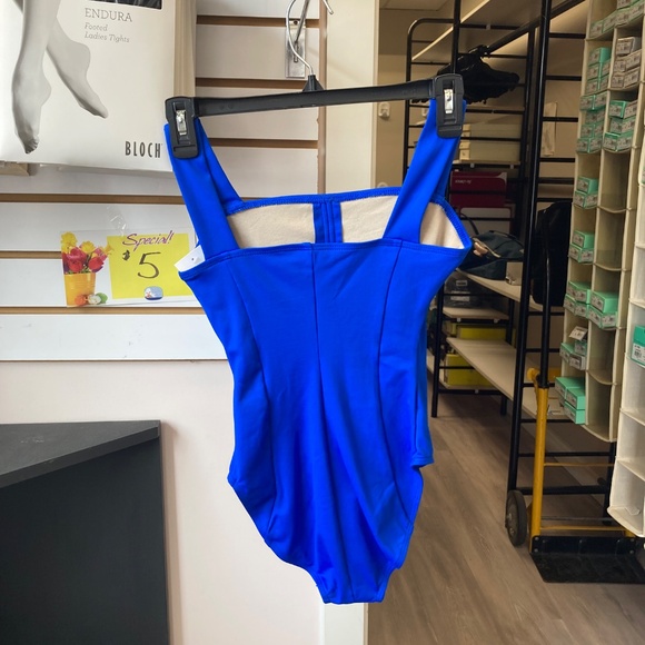Mondor Wide-Strap Royal Blue Leotard - Picture 2 of 2